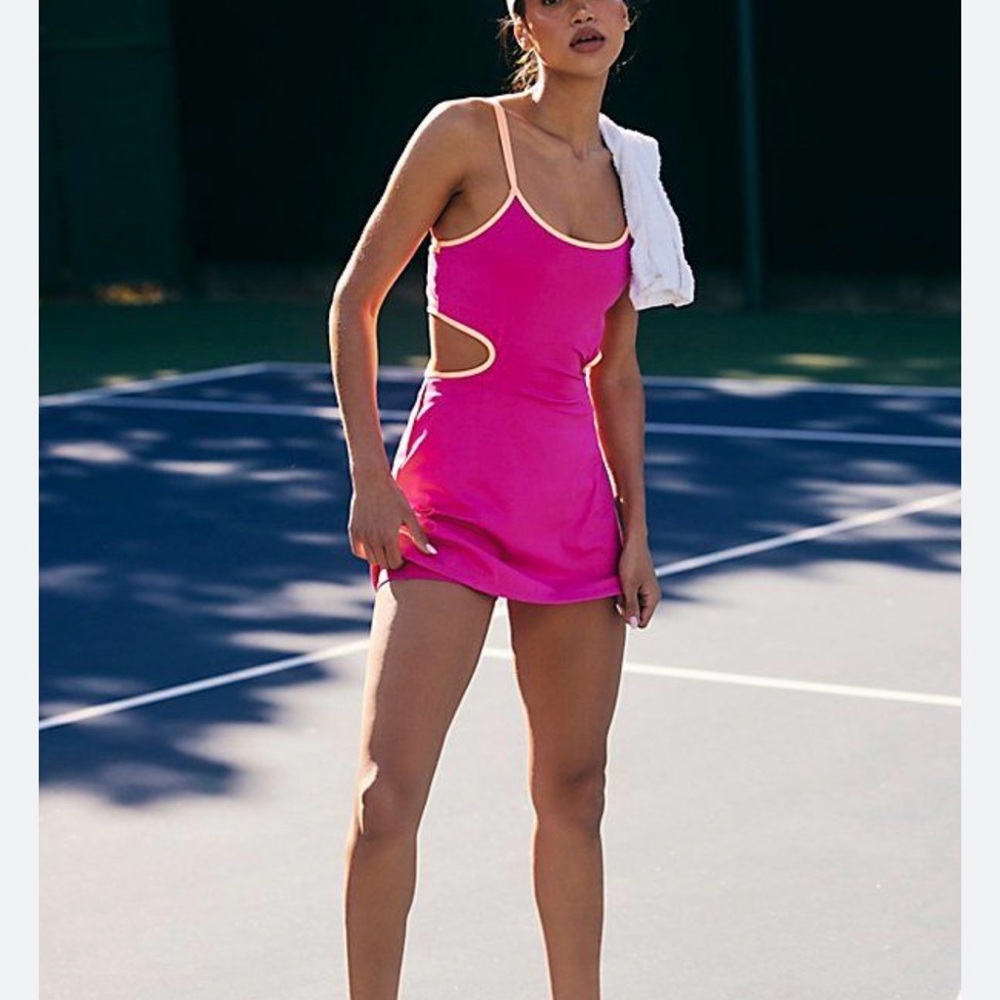 Free People Pink Cutout Dress